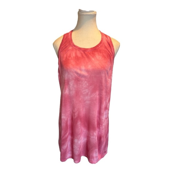 Sweaty Betty Easy Peazy Tank White Placement Tie Dye Bamboo Viscose Size M Pink - Picture 5 of 8